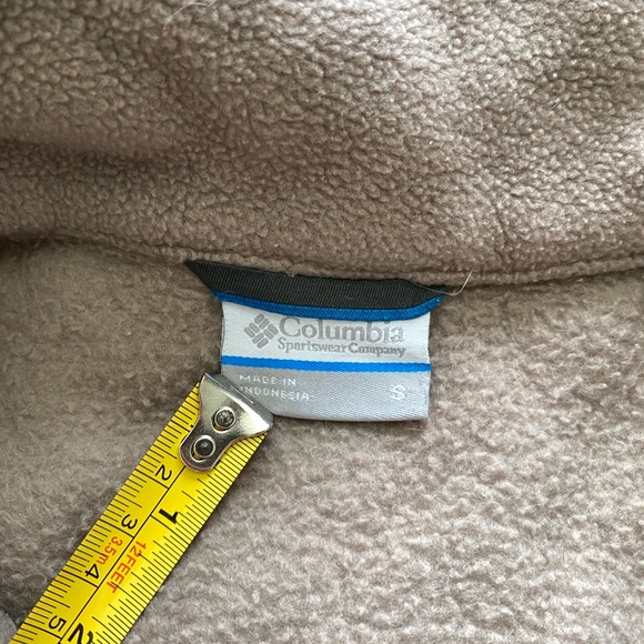 Columbia Women’s Full Zip Fleece Jacket Tan Size Small - Picture 3 of 7